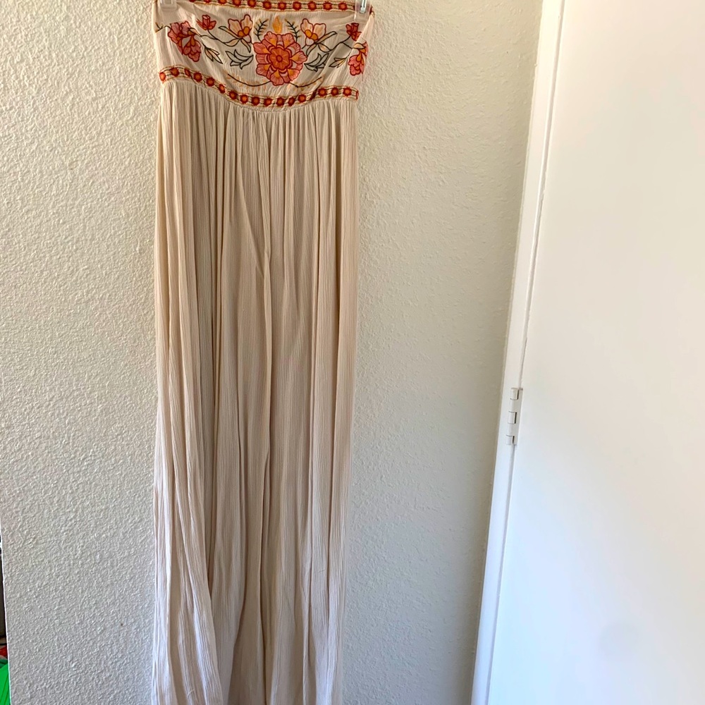 Strapless Floral Summer Dress